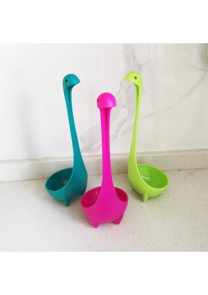 Mavi Stil 1 Bilgisayar Loch Ness Su Canavarı Çorba Kaşığı Nessie Dinozor Dikey Uzun Saplı Pota Stand Up Plastik Karıştırıcı Kepçe Kepçe Mutfak Için (Yurt Dışından)
