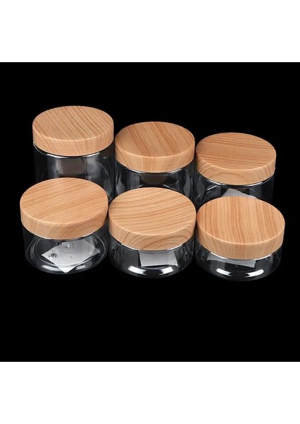150ML Tarzı Yeni 80ML L Şeffaf Plastik Şişe Ahşap Kapaklı Mühürlü Kavanozlar Konteyner Mutfak Gıda Saklama Kavanozları Nem Geçirmez (Yurt Dışından) fırsatları