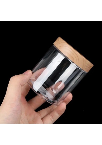 150ML Tarzı Yeni 80ML L Şeffaf Plastik Şişe Ahşap Kapaklı Mühürlü Kavanozlar Konteyner Mutfak Gıda Saklama Kavanozları Nem Geçirmez (Yurt Dışından) indirimleri