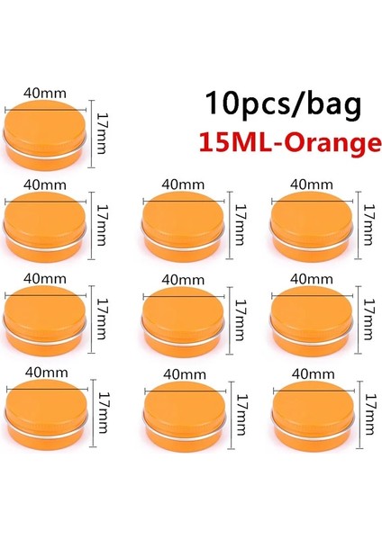 Turuncu 15ML Stili Krem Balsamı Tırnak Mum Kozmetik Konteyner Kutusu Için Mlmlml Alüminyum Teneke Kavanoz (Yurt Dışından)