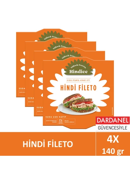 Hindice Aç Ye Hazır Yemek Hindi Fileto Suda 140 gr X4 Adet