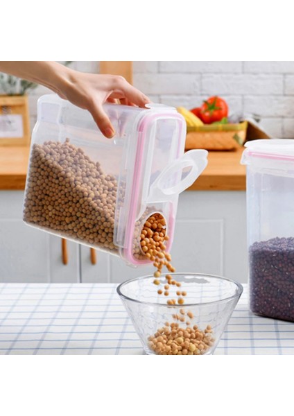 4l 02 Stili 1 Katmanlı 1 Adet 1.8l 2.5l Tahıl Dağıtıcı Saklama Kutusu Mutfak Gıda Tahıl Pirinç Konteyner Plastik Mutfak Depolama Malzemeleri Yüksek (Yurt Dışından) fırsatları