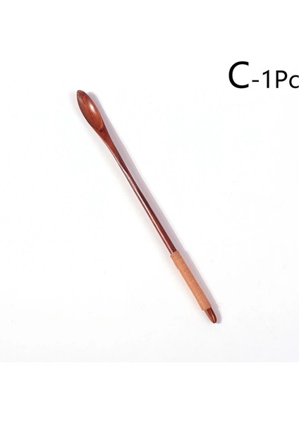 C-20CM Stili Uzun Ince Saplı Doğal Tahta Kaşık Karıştırma Çubuğu Karıştırma Kaşıkları Tatlı Kahve Çay Bal Malzemeleri Mutfak Aletleri Sofra Takımı (Yurt Dışından)
