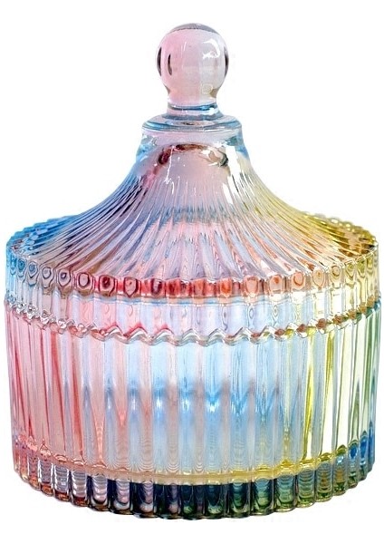 B Tarzı Avrupa Tarzı Depolama Tankı Renkli Cam Şeker Kavanozu Reçel Aperatif Teneke Kutu Küçük Enkaz Depolama Kavanozu (Yurt Dışından) indirimleri