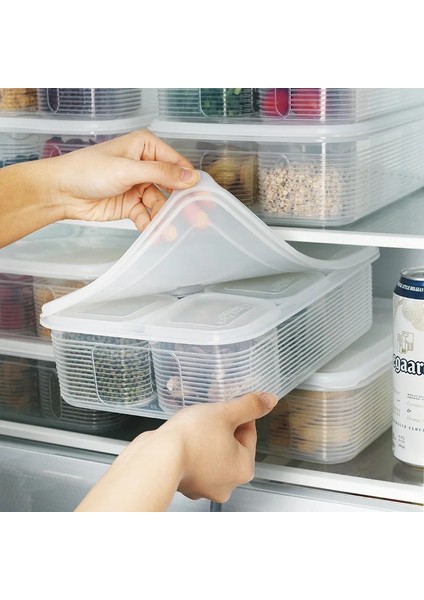 1 Adet Stil Izgara Buzdolabı Gıda Saklama Kutusu Plastik Mutfak Şeffaf Gıda Saklama Kutusu Durak Buz Tozu Malzeme Saklama Kutusu (Yurt Dışından) modelleri