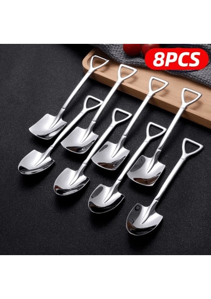 Gümüş 4b Stili Ovel Kaşık Paslanmaz Çelik Çay Kaşığı Dondurma Için Yaratıcı Kahve Kaşığı Tatlı Kaşık Sofra Çatal Bıçak Seti (Yurt Dışından) fırsatları