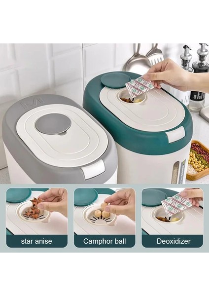 Açık Sarı Stil 5 kg Mutfak Kabı 10 kg Nano Varil Nem Geçirmez Mühürlü Pirinç Kutusu Ev Gıda Depolama Tankı Köpek Maması Saklama Kutusu (Yurt Dışından) fırsatları