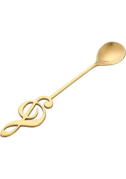 Renkli Stil 1 Adet Ev Paslanmaz Çelik Kahve Çay Kaşığı Müzik Sembolü Uzun Saplı Yaratıcı Kaşık Içme Mutfak Gadget Sofra Takımı Sofra (Yurt Dışından)