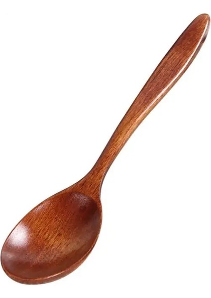 1 Adet 18CM Tarzı Yüksek Li Doğal Tahta Kaşık Bambu Mutfak Yemek Yemek Çorbası Çay Bal Kahve Gereçleri Araçları Çorba-Çay Kaşığı Sofra Takımı (Yurt Dışından)