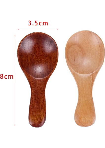 No.4 Tarzı Mini Ahşap Çeşni Kepçe Dondurma Kahve Çay Küçük Şeker Kaşığı Tuz Tahta Kaşık Pişirme Araçları Sofra Takımı Mutfak Aletleri (Yurt Dışından)