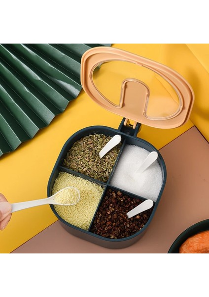 Pembe Tarzı Baharat Tencere Dört Izgara Baharat Pot Saklama Kutusu Gıda Saklama Kabı Baharat Kutusu Mutfak Aracı Aksesuarları (Yurt Dışından) modelleri