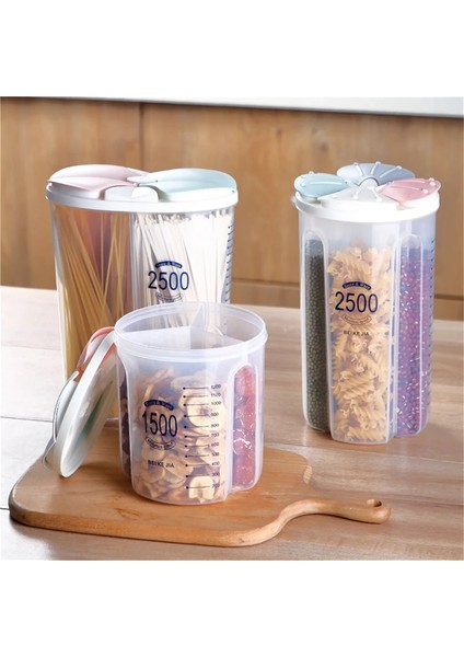 3 Izgara Stili Döner Plastik Tahıl Dağıtıcı Saklama Kutusu Mutfak Aleti Gıda Pirinç Konteyner Saklama Kutusu Un Tahıl Depolama Şişesi Kavanoz (Yurt Dışından) indirimleri