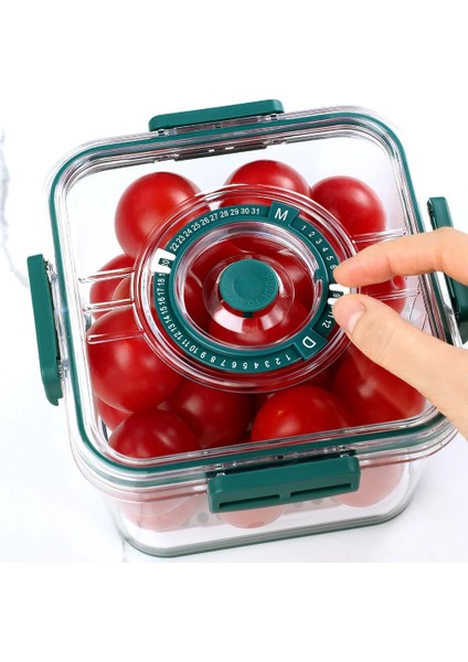 2500ML-YEŞIL Stil Joybo Buzdolabı Saklama Kapları Tahıllar Sebzeler Için Zamanlama Kontrolü Mutfak Gıda Organzier Seti Pet Malzeme (Yurt Dışından) fiyatları