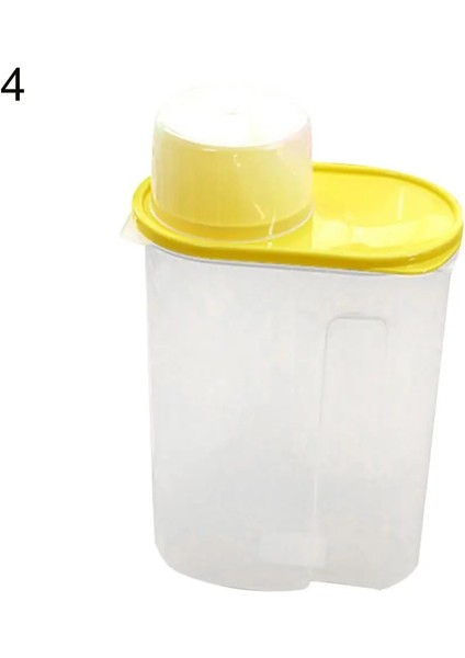 Sarı L Tarzı 1 Adet L Plastik Mutfak Pirinç Tahıl Fasulye Kuru Gıda Saklama Dağıtıcı Konteyner Kapaklı Mühürlü Kutu Saklama Şişeleri Kavanoz Pratik (Yurt Dışından)