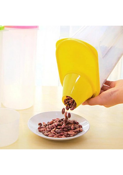 Sarı L Tarzı 1 Adet L Plastik Mutfak Pirinç Tahıl Fasulye Kuru Gıda Saklama Dağıtıcı Konteyner Kapaklı Mühürlü Kutu Saklama Şişeleri Kavanoz Pratik (Yurt Dışından) modelleri