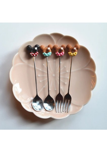 Çilek Kaşık Tarzı Şeker Küçük Mtainless Çelik Donut Donuts Kahve Kaşığı Meyve Karıştırma Kaşığı Çay Kaşığı Tatlı Çay Kaşığı Sofra Takımı (Yurt Dışından) fırsatları
