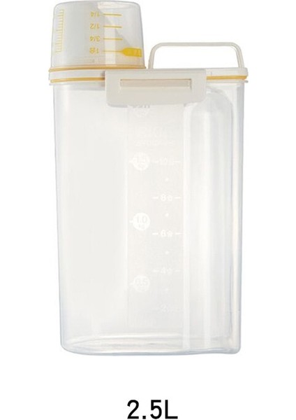 2.5l Sarı Stil 1 Katmanlı Mutfak Mühürlü Neme Dayanıklı Pirinç Kovası Ev Un Tahıl Saklama Kutusu Böcek Korumalı Dayanıklı Pirinç Kovası Mutfak Aksesuarları (Yurt Dışından)
