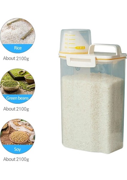 2.5l Sarı Stil 1 Katmanlı Mutfak Mühürlü Neme Dayanıklı Pirinç Kovası Ev Un Tahıl Saklama Kutusu Böcek Korumalı Dayanıklı Pirinç Kovası Mutfak Aksesuarları (Yurt Dışından) fırsatları