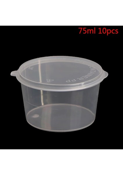 75ML Tarzı Lear Gıda Küçük Sos Kapları Ambalaj Kutu & Kapak Taşınabilir Tek Kullanımlık Taşınabilir Plastik Bardaklar (Yurt Dışından)