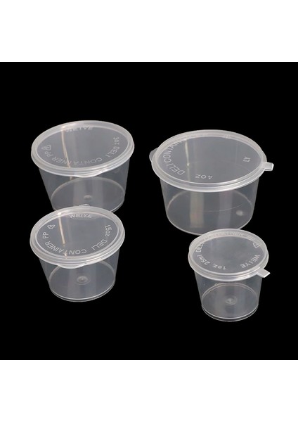 75ML Tarzı Lear Gıda Küçük Sos Kapları Ambalaj Kutu & Kapak Taşınabilir Tek Kullanımlık Taşınabilir Plastik Bardaklar (Yurt Dışından)