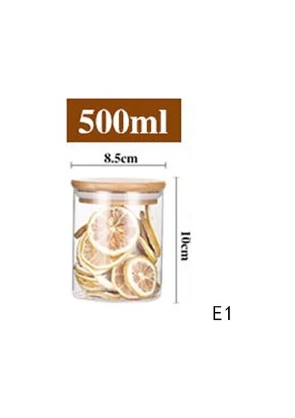 8.5X10CM E1 Stili 2 Parça Baharatlar Için Mason Şeker Kavanozu Cam Bambu Kapaklı Konteyner Cam Kavanoz Kapaklı Çerez Kavanozu Mutfak Kavanozları ve Kapakları (Yurt Dışından)