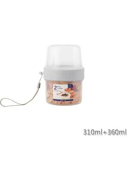 310 ve 360ML Stili Hareket Halinde Kahvaltı Bardaklar Tahıl ve Süt Kabı Hava Geçirmez Gıda Saklama Kutusu Mühürlü Şeffaf Sebzelik Fincan Tipi Gıda Saklama (Yurt Dışından)