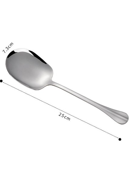 Büyük Kare Kaşık Stili Mutfak Yemek Tabağı Halk Kaşığı Çorba Restoran Büyük Paslanmaz Çelik Dağıtım Kaşığı Büfe Servis Kaşığı (Yurt Dışından)
