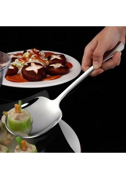 Büyük Kare Kaşık Stili Mutfak Yemek Tabağı Halk Kaşığı Çorba Restoran Büyük Paslanmaz Çelik Dağıtım Kaşığı Büfe Servis Kaşığı (Yurt Dışından) modelleri