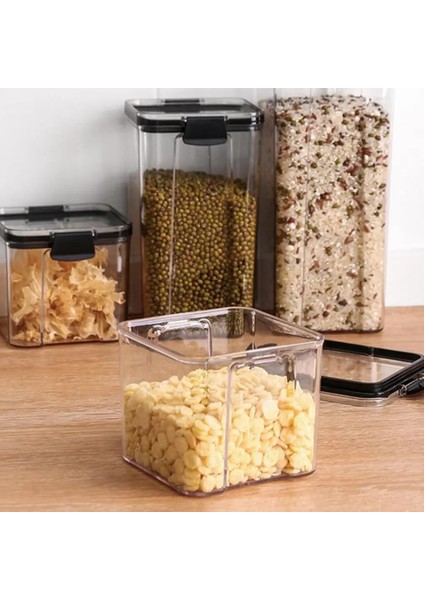 L Tarzı Gıda Saklama Kapları Mutfak Depolama Organizasyonu Mutfak Saklama Kutusu Kavanoz Kanalları Mutfak Için Depolama Pet Gıda Saklama Kutusu Kapağı (Yurt Dışından) fırsatları