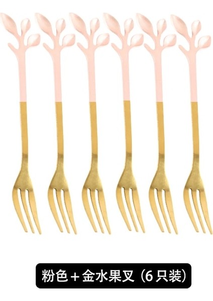 E1--6 Adet Tarzı Paslanmaz Çelik Cam Depolama Tankı Paslanmaz Çelik Meyve Çatal Seti Modern Ev Mutfak Meyve Çatal Depolama Aracı Chopstick Dinlenme (Yurt Dışından)