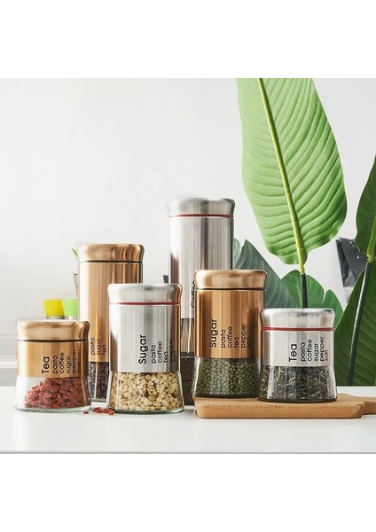 Gümüş 1 Adet 850ML Tarzı Cam Mühürlü Çay Tenekeleri, Ev Büyük Saklama Kutuları, Gıda Kurutulmuş Meyve Saklama Kavanozları, Mutfak Gereçleri Gıda Konteyner Seti (Yurt Dışından) modelleri