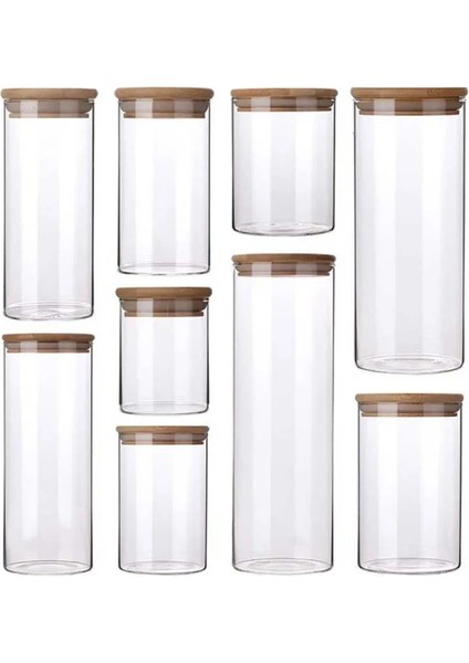 4pcsy4 Stili Mutfak Gıda Depolama Şeffaf Cam Kavanoz Bambu Kapaklı Mühürlü Kutular Şişe Kavanozları Şeker Kutusu Mutfak Saklama Kutusu (Yurt Dışından) indirimleri