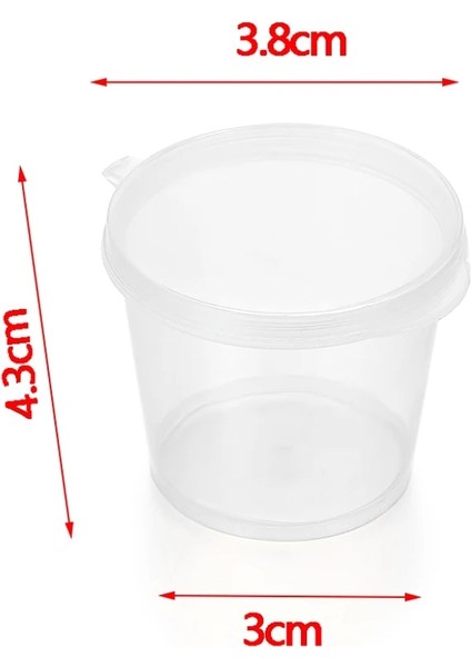 2 27ML Tarzı ml Tek Kullanımlık Plastik Paket Servis Sos Kabı Yeniden Kullanılabilir Kaplar Menteşeli Kapaklı Yemek Kutusu Küçük Pigment Boya Kutusu (Yurt Dışından)