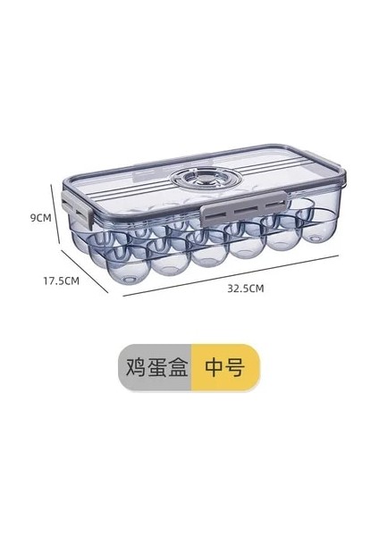 7009 Gri Stil Buzdolabı Saklama Kutusu Mutfak Saklama Kabı Gıda Sınıfı Pet Plastik Şeffaf Kalınlaşmış Zaman Işleyişi Dondurulmuş Organizatör Kutusu (Yurt Dışından)