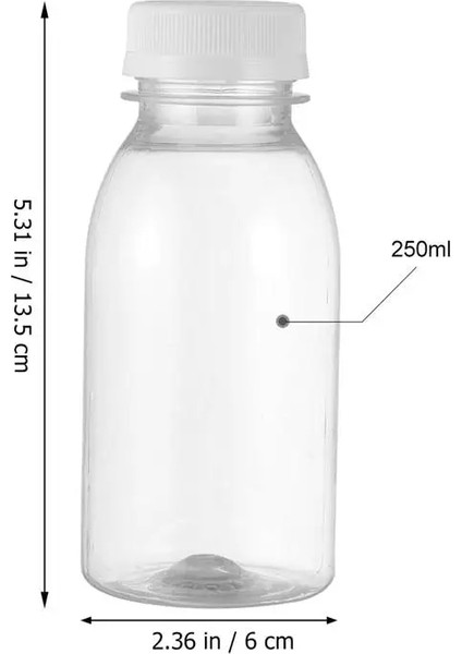 Şeffaf Su Şişesi Plastik Içecek Şişeleri 250ML (Şeffaf) (Yurt Dışından) fırsatları
