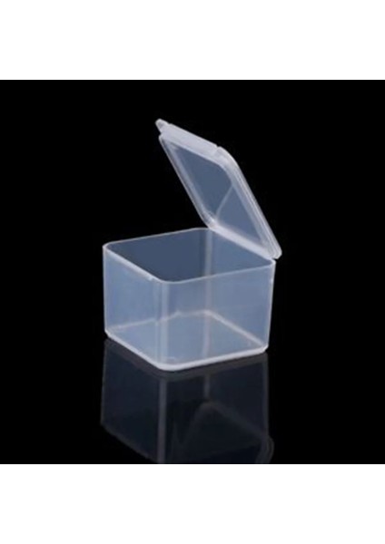 3.7cmx3.7cmx2.5cm Stili Şeffaf Saklama Kutusu Kare Plastik Takı Boncuk Konteyner Küçük Eşyalar Çeşitli Eşyalar Organizatör Kılıf Balıkçılık Araçları Aksesuarları (Yurt Dışından)