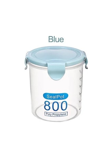 MAVI-800ML Tarzı Üç Renk ml Mutfak Saklama Kutusu Sızdırmazlık Gıda Saklama Kabı Koruma Plastik Taze Pot Konteyner (Yurt Dışından)