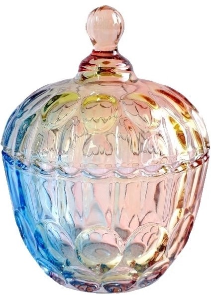 K Tarzı Avrupa Tarzı Depolama Tankı Renkli Cam Şeker Kavanozu Reçel Aperatif Teneke Kutu Küçük Enkaz Depolama Kavanozu (Yurt Dışından) fırsatları