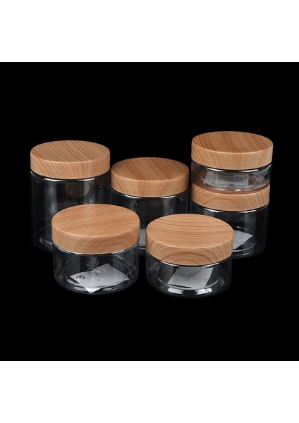 120ML Tarzı Yeni 80ML L Şeffaf Plastik Şişe Ahşap Kapaklı Mühürlü Kavanozlar Konteyner Mutfak Gıda Saklama Kavanozları Nem Geçirmez (Yurt Dışından) fırsatları