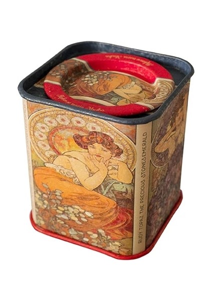 No.3 Tarzı 5.6x5.6x6.6cm Mini Çay Teneke Depolama Metal Kutu Küçük Demir Pot Için Mühürlü Pot Kahve Çay Şeker Saklama Kutusu Van Gogh Boyama Konteyner Kutuları (Yurt Dışından)