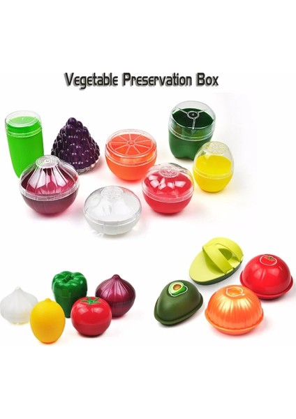 C Stili 1 Adet Sevimli Mutfak Sebze Meyve Yeşil Biber Sebzelik Gıda Kapları Limon Domates Soğan Şekilli Plastik Taze Saklama Kutusu (Yurt Dışından)