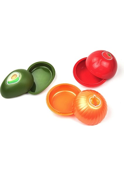 C Stili 1 Adet Sevimli Mutfak Sebze Meyve Yeşil Biber Sebzelik Gıda Kapları Limon Domates Soğan Şekilli Plastik Taze Saklama Kutusu (Yurt Dışından)