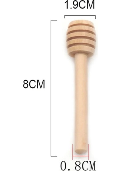 8cm Tarzı 100 Adet Adet Ahşap Karıştırıcılar Bal Kepçe Ahşap Bal Kaşığı Çubuk Bal Kavanoz Çubuk Toplama Dağıtma Bal Kahve Karıştırma Aletleri (Yurt Dışından)