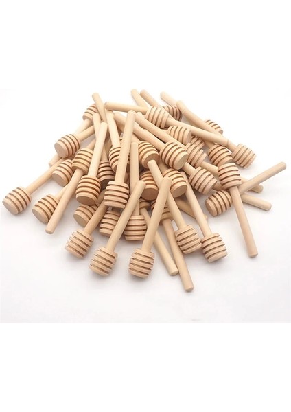 8cm Tarzı 100 Adet Adet Ahşap Karıştırıcılar Bal Kepçe Ahşap Bal Kaşığı Çubuk Bal Kavanoz Çubuk Toplama Dağıtma Bal Kahve Karıştırma Aletleri (Yurt Dışından)