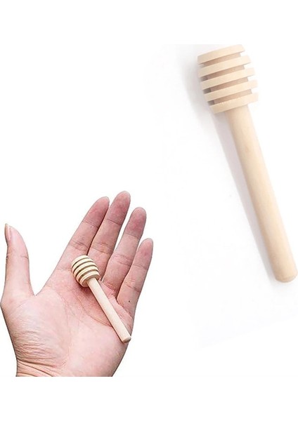 8cm Tarzı 100 Adet Adet Ahşap Karıştırıcılar Bal Kepçe Ahşap Bal Kaşığı Çubuk Bal Kavanoz Çubuk Toplama Dağıtma Bal Kahve Karıştırma Aletleri (Yurt Dışından)