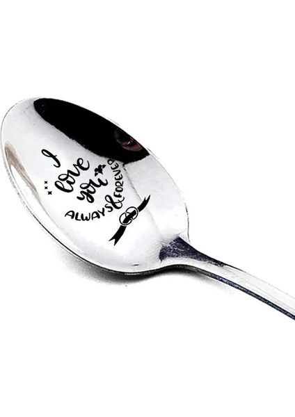 Mektup 2 Stili Paslanmaz Çelik Süt Kahve Kaşığı Tatlı Dondurma Meyve Kaşığı Çay Kaşığı Aksesuarları Sevgililer Günü Için Sofra Hediye (Yurt Dışından)