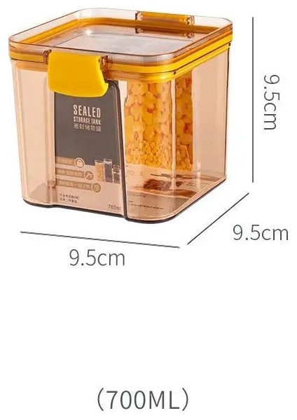 700ML Y Stili Gıda Saklama Kabı Plastik Kutu Baharat Şeker Kavanoz Kase Mutfak Kolaylık Rangement Mutfağı Boite Plastique Contenedores (Yurt Dışından)