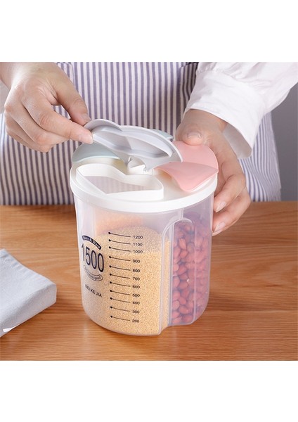 4grid 3000ML Stili Mutfak Saklama Kutusu Gıda Pirinç Tahıl Saklama Kutusu Mutfak Gereçleri Neme Dayanıklı Mühürlü Kavanoz Şeffaf Saklama Kutusu (Yurt Dışından) indirimleri