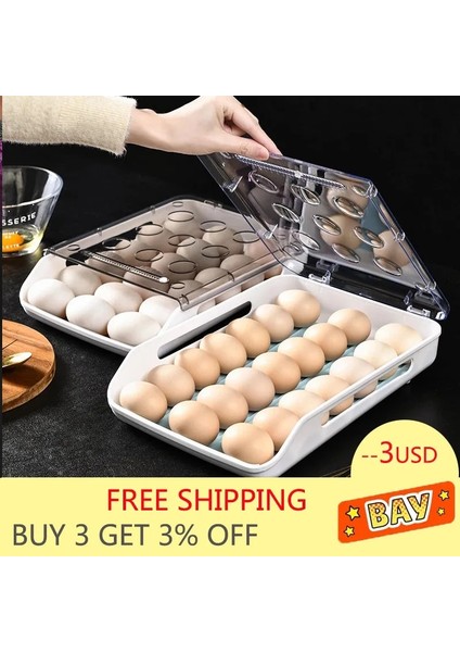 A-Kırmızı Stili Yeni Otomatik Yuvarlanan Yumurta Kutusu Mutfak Eşyaları Buzdolabı Depolama Organizatör Ev Şeffaf Çekmece Tepsisi Space Saver (Yurt Dışından) fiyatları
