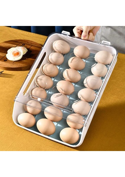 A-Kırmızı Stili Yeni Otomatik Yuvarlanan Yumurta Kutusu Mutfak Eşyaları Buzdolabı Depolama Organizatör Ev Şeffaf Çekmece Tepsisi Space Saver (Yurt Dışından) indirimleri